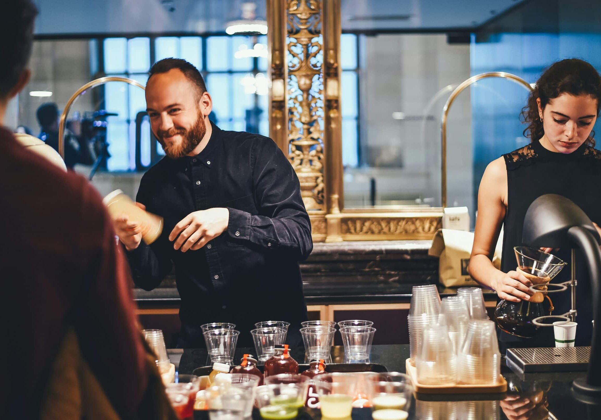 Baristas at a Coffee Bar